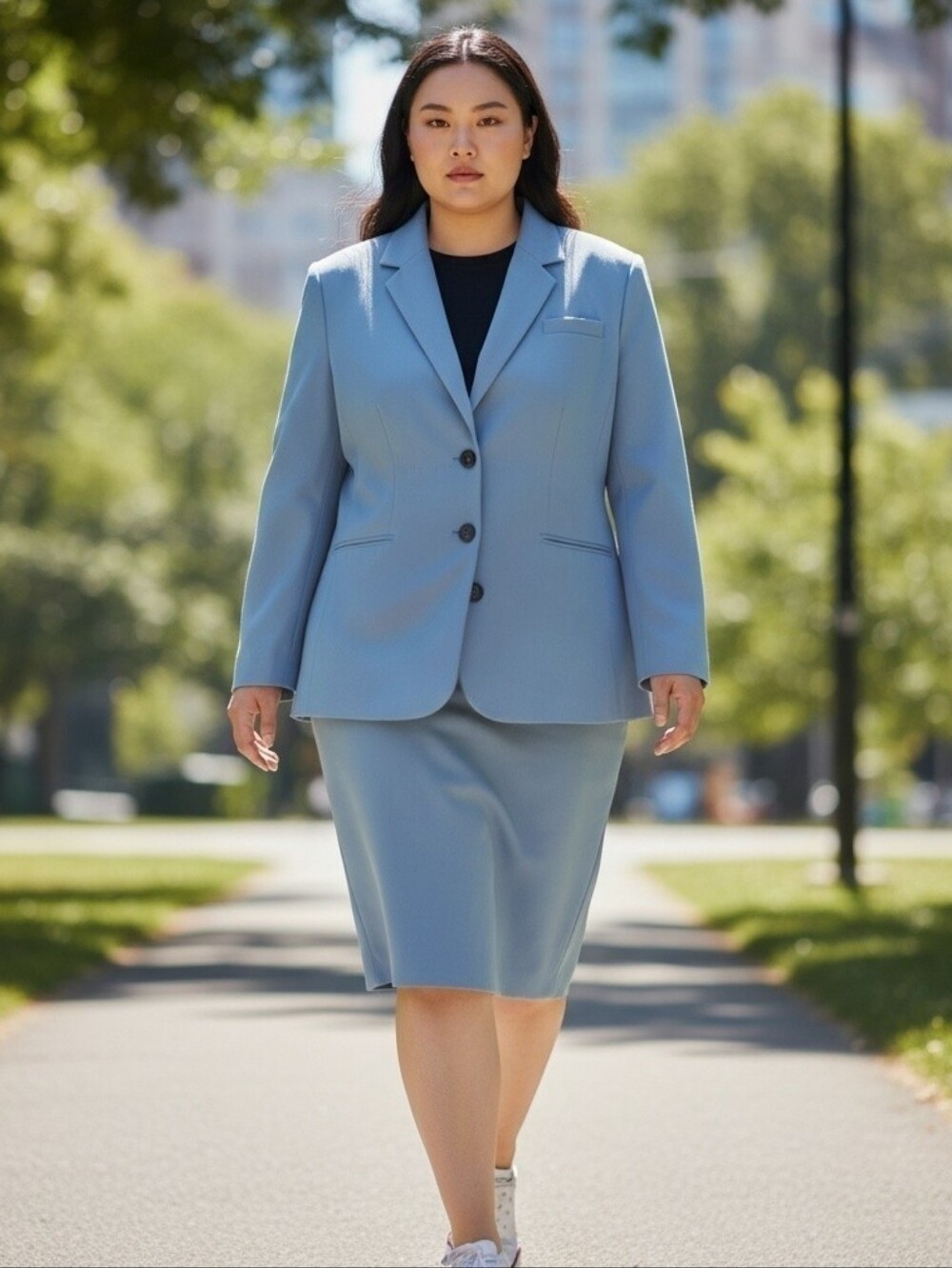Jessica London Light Blue Women's Blazer